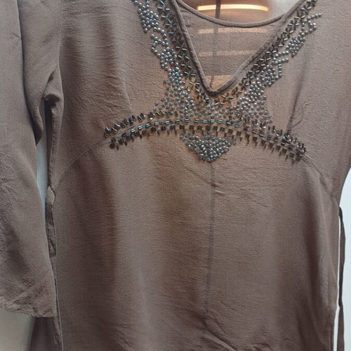 See through blouse like new, brown, size S