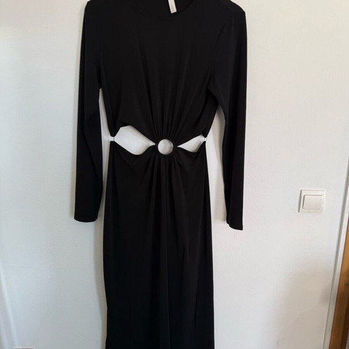 Pencil midi dress H&M with waist cutout like new, black
