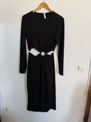 Pencil midi dress H&M with waist cutout like new, black