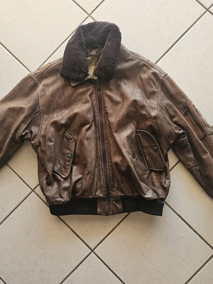 Leather jacket handmade, like new, brown, size M