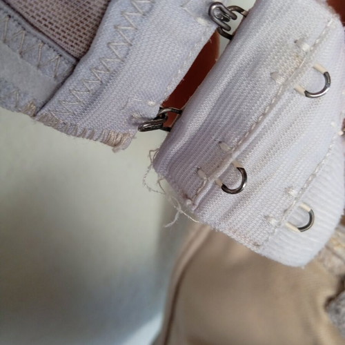 Women's bra used, beige gold with embroidery, size 80C