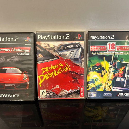 Racing video games pack of 3 for PlayStation 2 used
