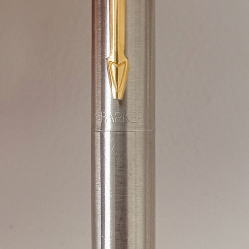 Parker Jotter ballpoint pen, steel with gold details