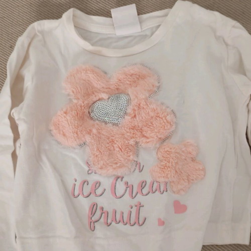 Children's skirt and blouse set used, pink shade