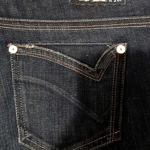 N-fy Italian denim jeans Large, low-rise, stretch BlueBlack