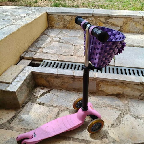 Micro Kids Scooter with Seat, Storage, Basket and Accessories like new