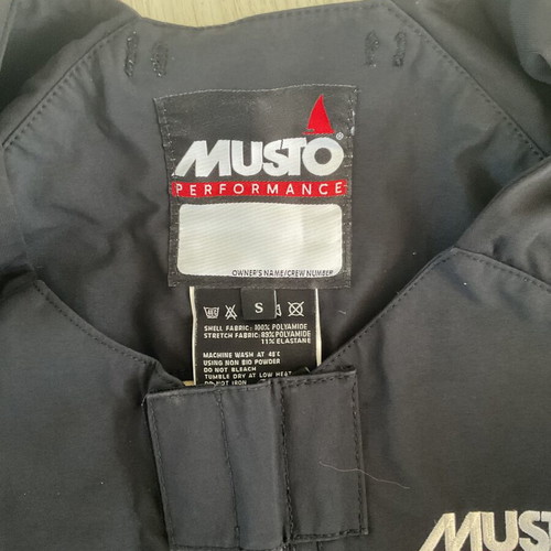 Musto Goretex small foul weather jacket used for 50-65 kg