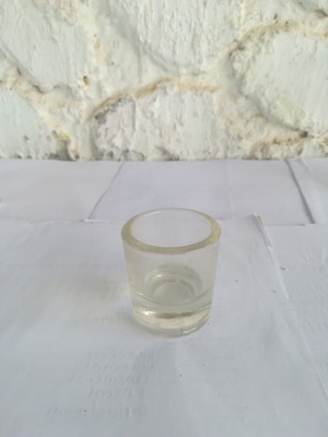 Small ouzo glass from 1960-1970 cafe decade used