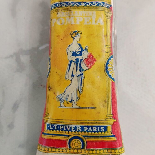 Vintage L.T. Piver French Hair Brilliantine Tube used, 1950s