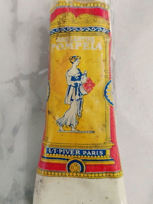 Vintage L.T. Piver French Hair Brilliantine Tube used, 1950s