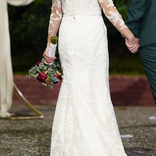 Wedding dress handmade, like new, size XS-S, white