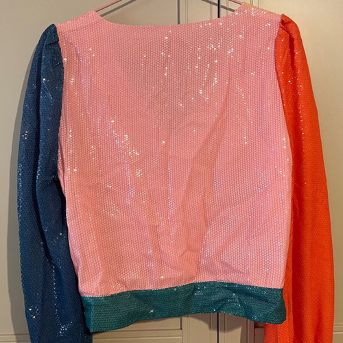 Olivia Rubin blouse multicolored with sequins new