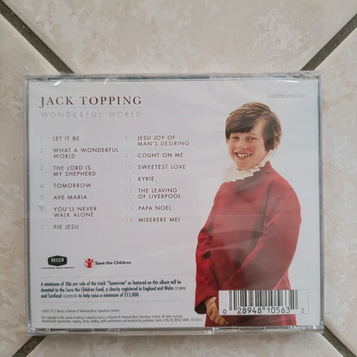 Jack Topping Wonderful World CD new