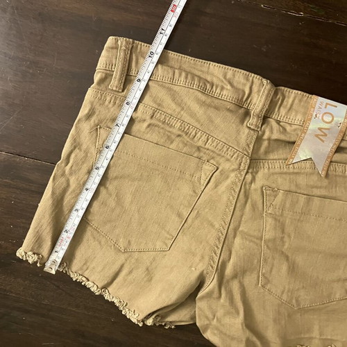 Tally Weijl low-rise shorts with fringes, XS, beige brown