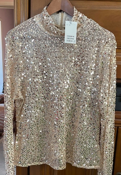 H&M μπλούζα με παγιέτες,XL