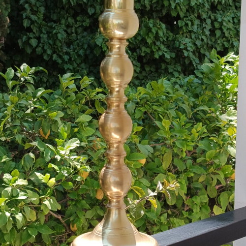 Brass Church Candleholder like new, decorative manual