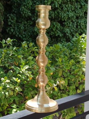 Brass Church Candleholder like new, decorative manual