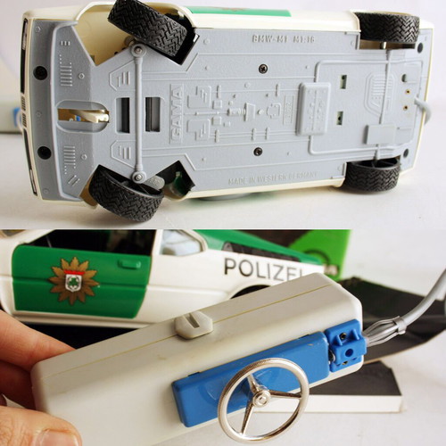 Vintage GAMA BMW M1 Polizei police car with remote control new
