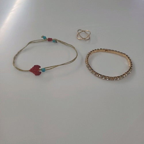 Bracelets and ring new, set of 2+1