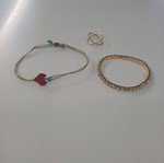 Bracelets and ring new, set of 2+1