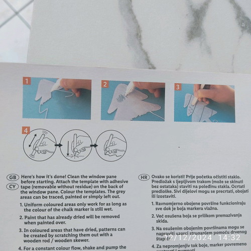 Stencil kit for window painting new with chalk marker