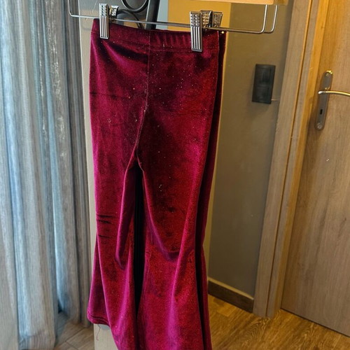 Sinsay velvet pants used, size 110 cm, age 5, burgundy, flared