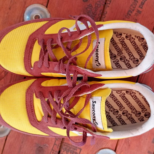 Saucony sneakers, red and yellow, size 48