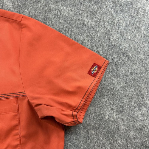 Dickies T-shirt medium used orange medical nurse top with pockets