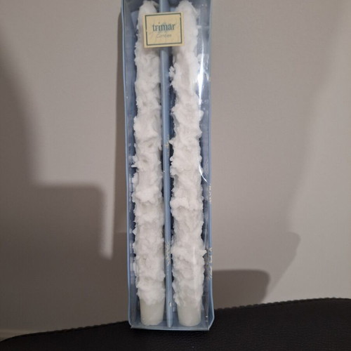 Trimar snow candles set of 2 new
