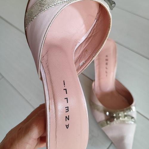 Anelli leather mules size 37 like new, soft pink