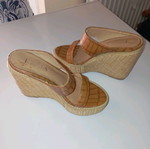 Favela platform shoes size 36 used, beige