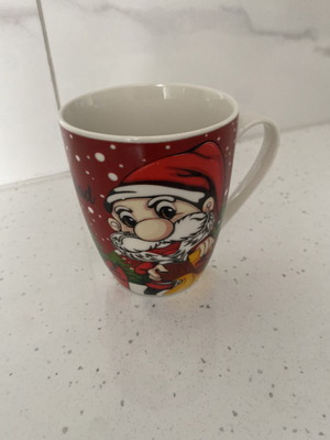 Christmas ceramic mug with Santa Claus, like new