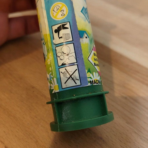 Vintage bubble toy used, empty