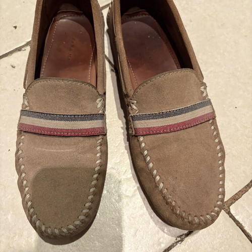 Zara men's loafers size 41 like new, beige