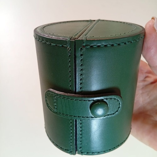 Girgio Pizzitutti Green Leather Watch and Tie Travel Box