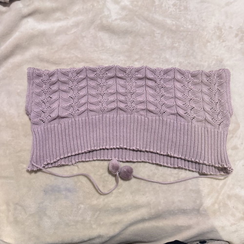 Girls knitted vest cover up like new, purple, size 5 years