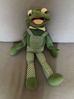 Vintage Kermit the Frog plush toy from early 80s