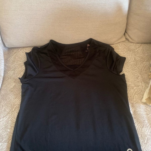 Black blouse with V neck like new, size L
