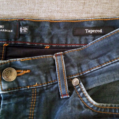 Blue Harbour Jeans tapered pants size L like new, faded blue