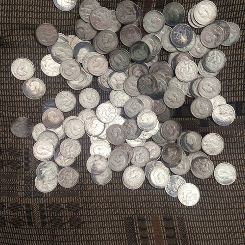 Silver 20 Drachma coins used, pack of 152, 1960 Greece