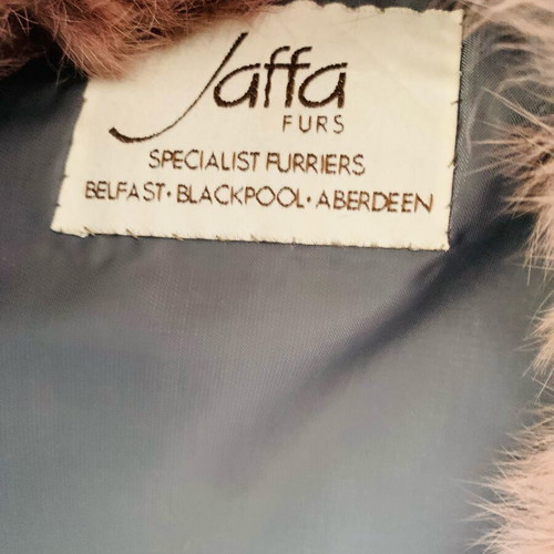 S. Jaffa Furs Belfast Vintage Rabbit Fur Jacket Dusty Pink Size S/M Like New