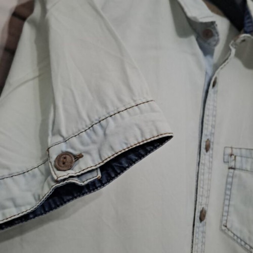 Pull & Bear short-sleeve shirt like new, cotton, denim style