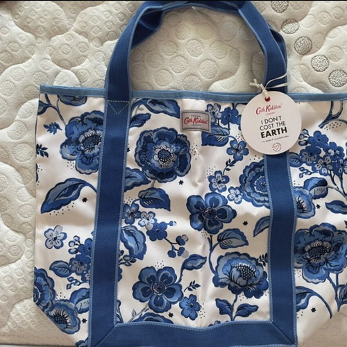 Cath Kidston Tote Bag with Blue Floral Pattern