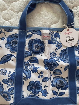 Cath Kidston Tote Bag with Blue Floral Pattern