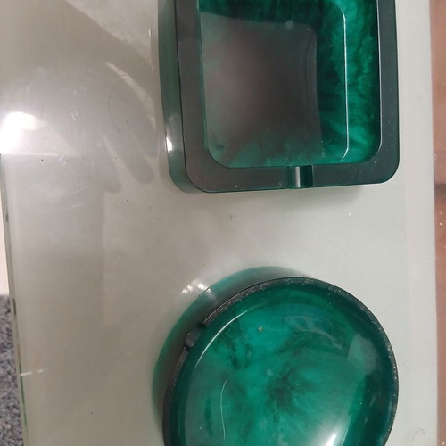 Ashtrays with liquid resin glass new