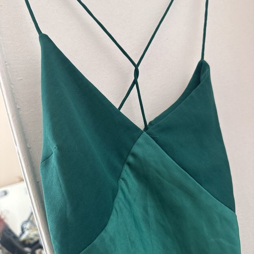Mango green long dress like new, size S