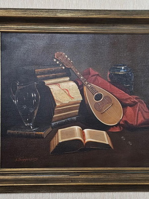 Πίνακας Δήμος Γεωργιτζίκης Ελαιογραφία υπογεγραμμένη σε ξύλινη κορνίζα