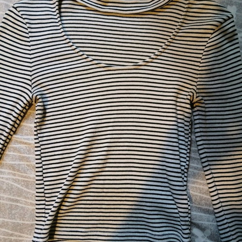 Striped long-sleeve blouse like new, size XS