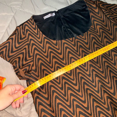 Dress L new, black and brown