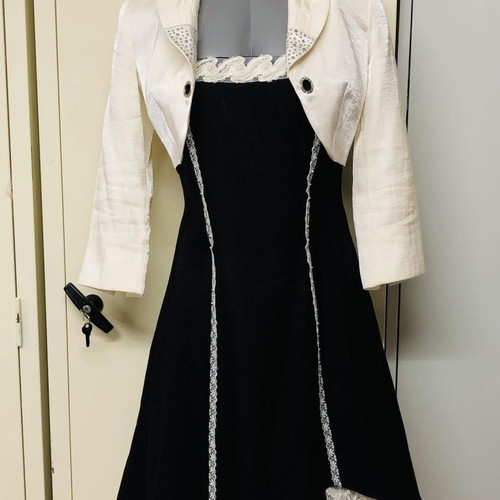 Angelo dress and bolero set new, size S/M, black and white